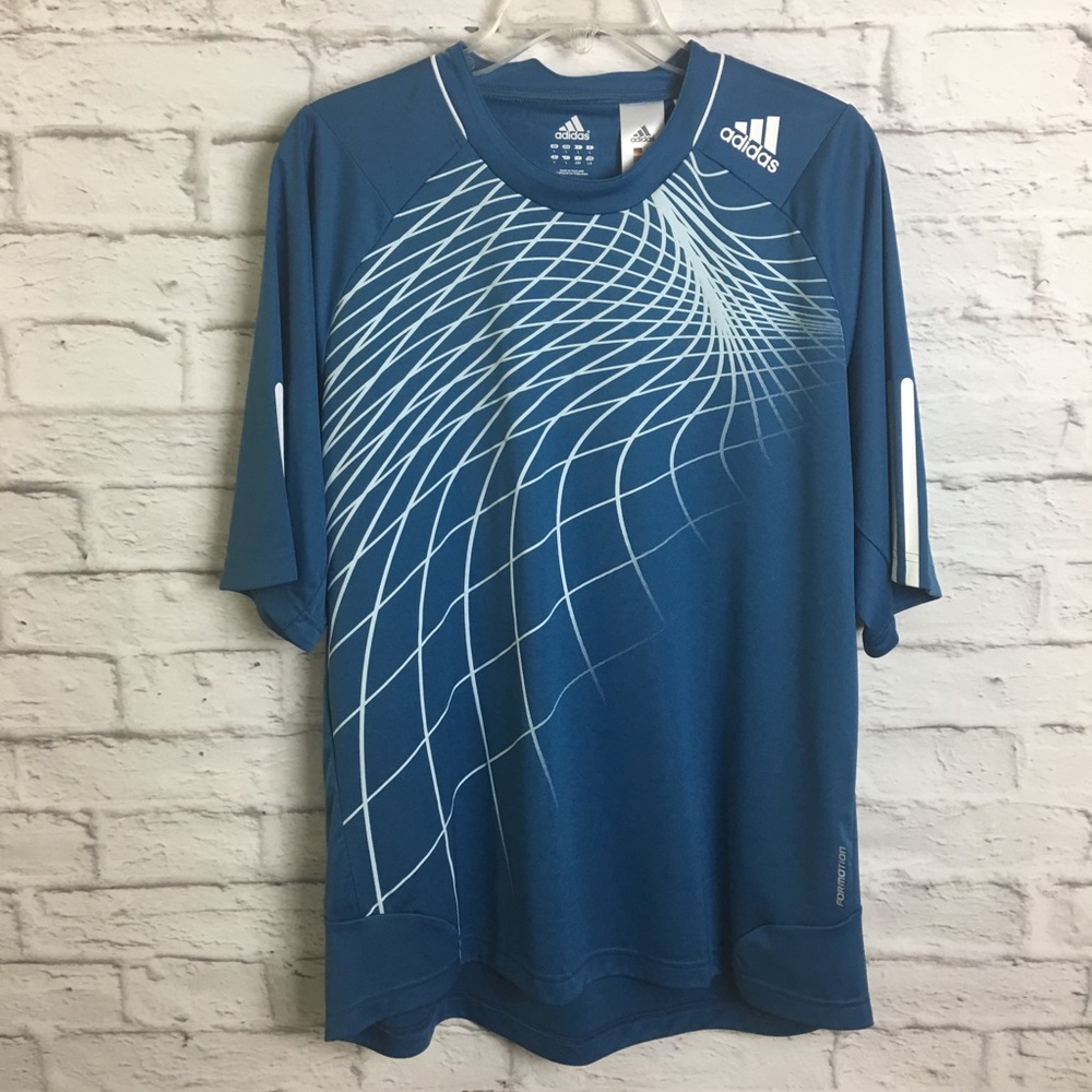 Adidas men’s sport shirt large stripes A30